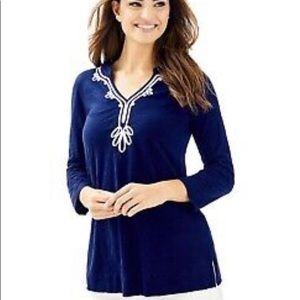 Lilly Pulitzer Kaia navy tunic top